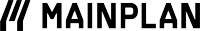 Mainplain Logo – typografisches Logo in Schwarz